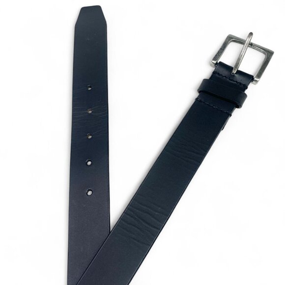 Timberland Mens Black Leather Belt With Silver Buckle Size 42 - Picture 6 of 6